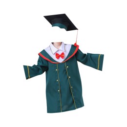 SKDA026 製造綠色長袖畢業袍  設計金花邊袖口畢業袍 畢業袍專門店 兒童畢業袍 小學畢業袍 中學畢業袍 SKDA026 製造綠色長袖畢業袍  設計金花邊袖口畢業袍 畢業袍專門店 兒童畢業袍 小學畢業袍 中學畢業袍